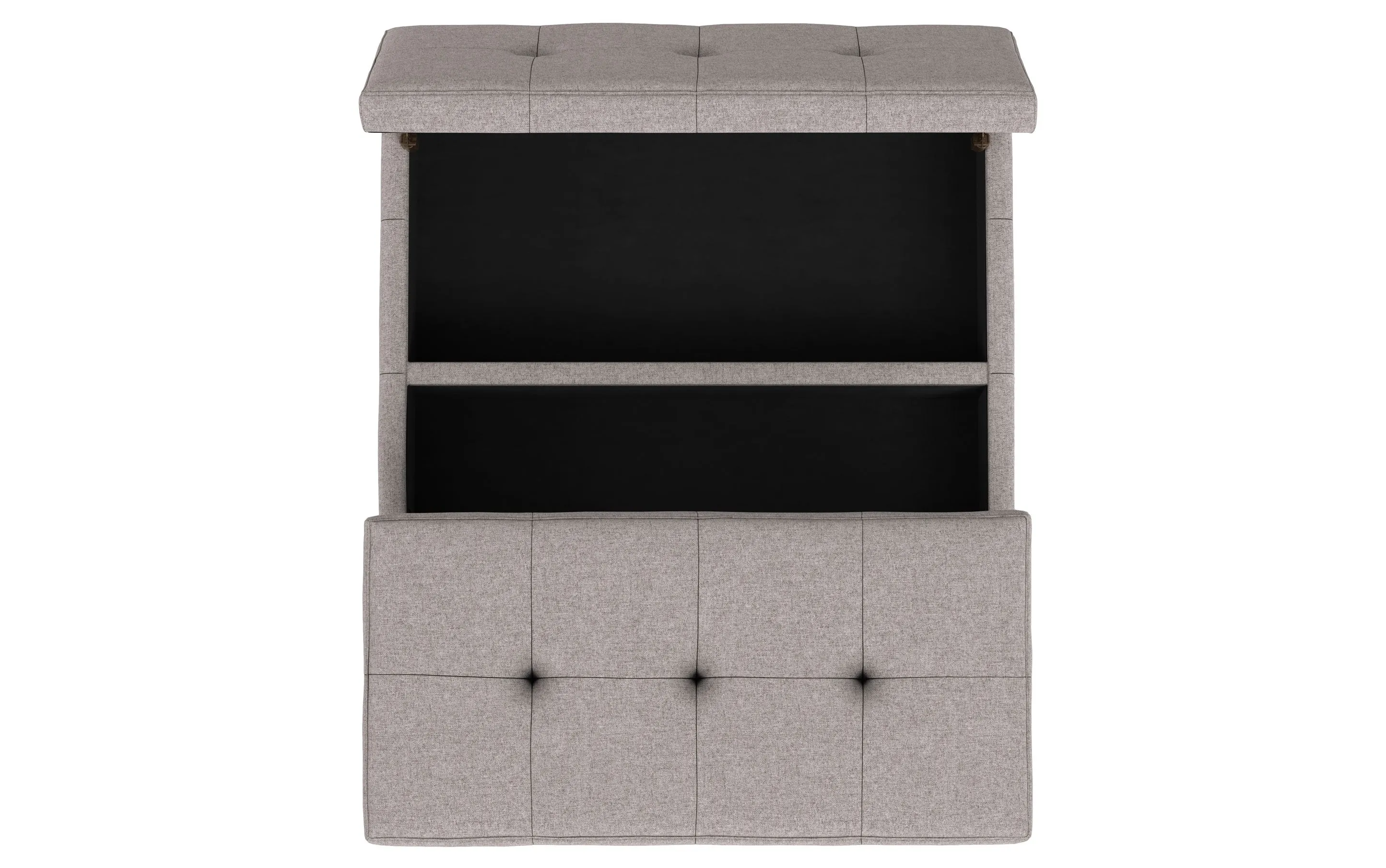 Dover Lift Top Coffee Table Storage Ottoman In Linen