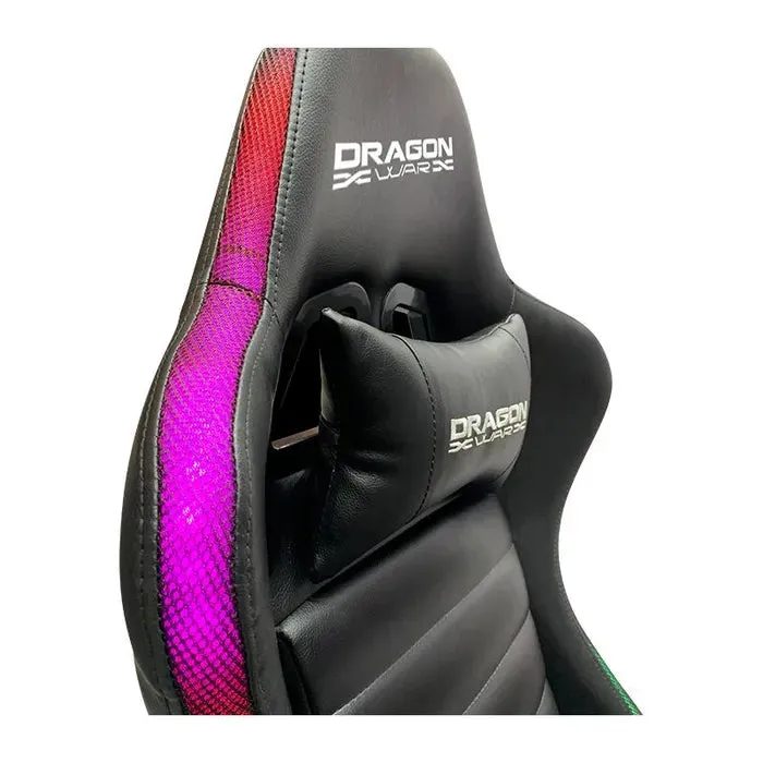Dragon War GC-015 Led Racing Chair (Black), 4D Armrest