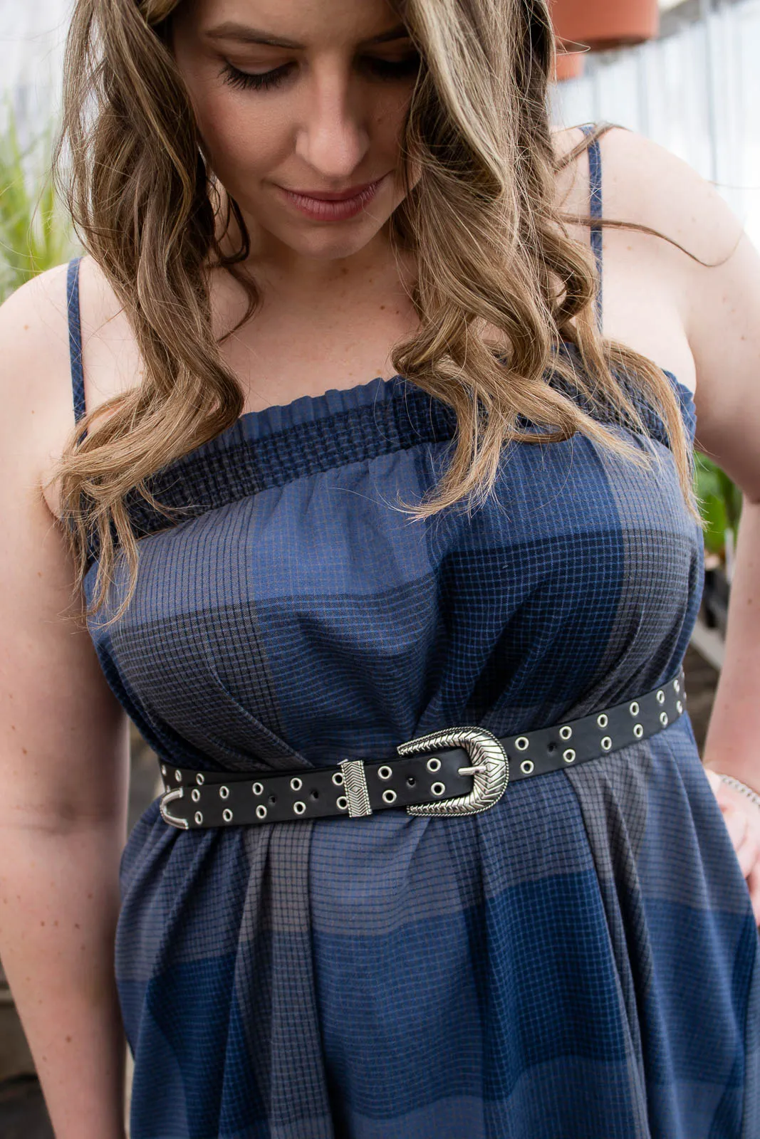 Drake Double Grommet PU Leather Belt