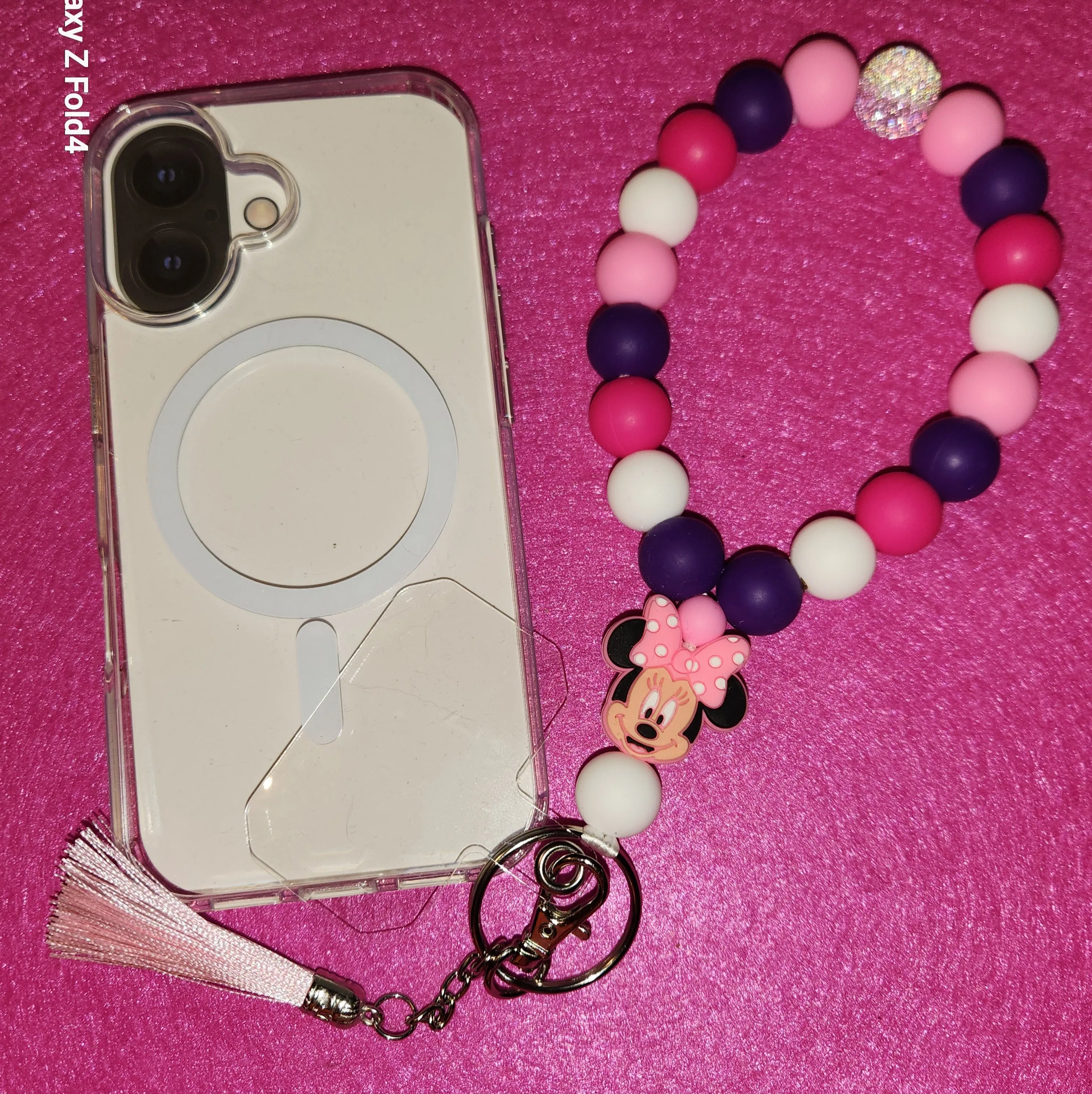 Dressed to the pink Phone Wristlet with Tether