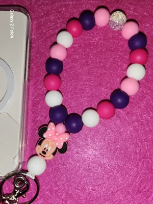 Dressed to the pink Phone Wristlet with Tether