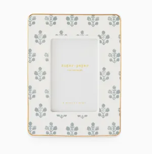 Dusty Blue Floral Frame
