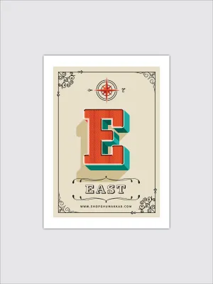 East  | Laptop / Car Sticker
