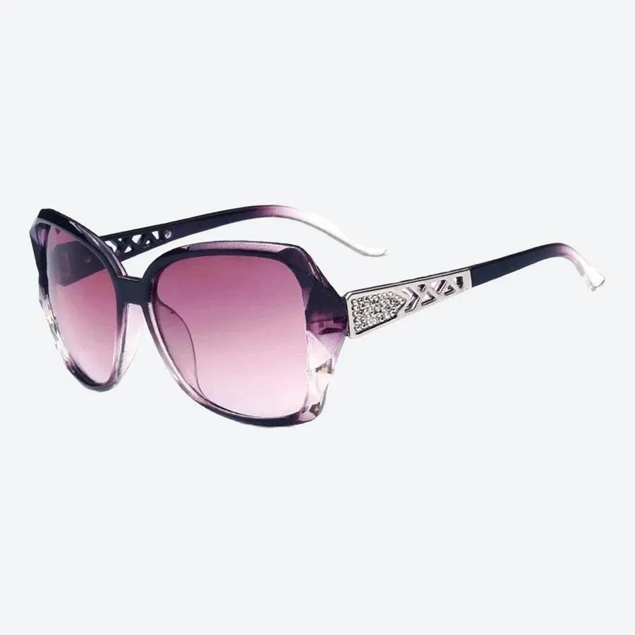 Elegant Embellished Oversized Square Sunglasses