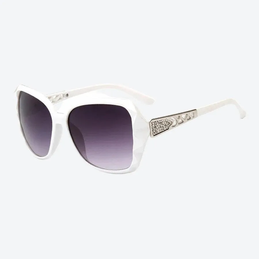 Elegant Embellished Oversized Square Sunglasses