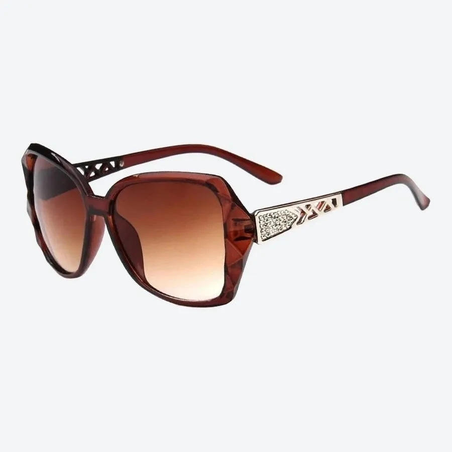 Elegant Embellished Oversized Square Sunglasses