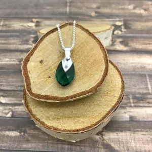 Emerald Crystal Pendant Necklace