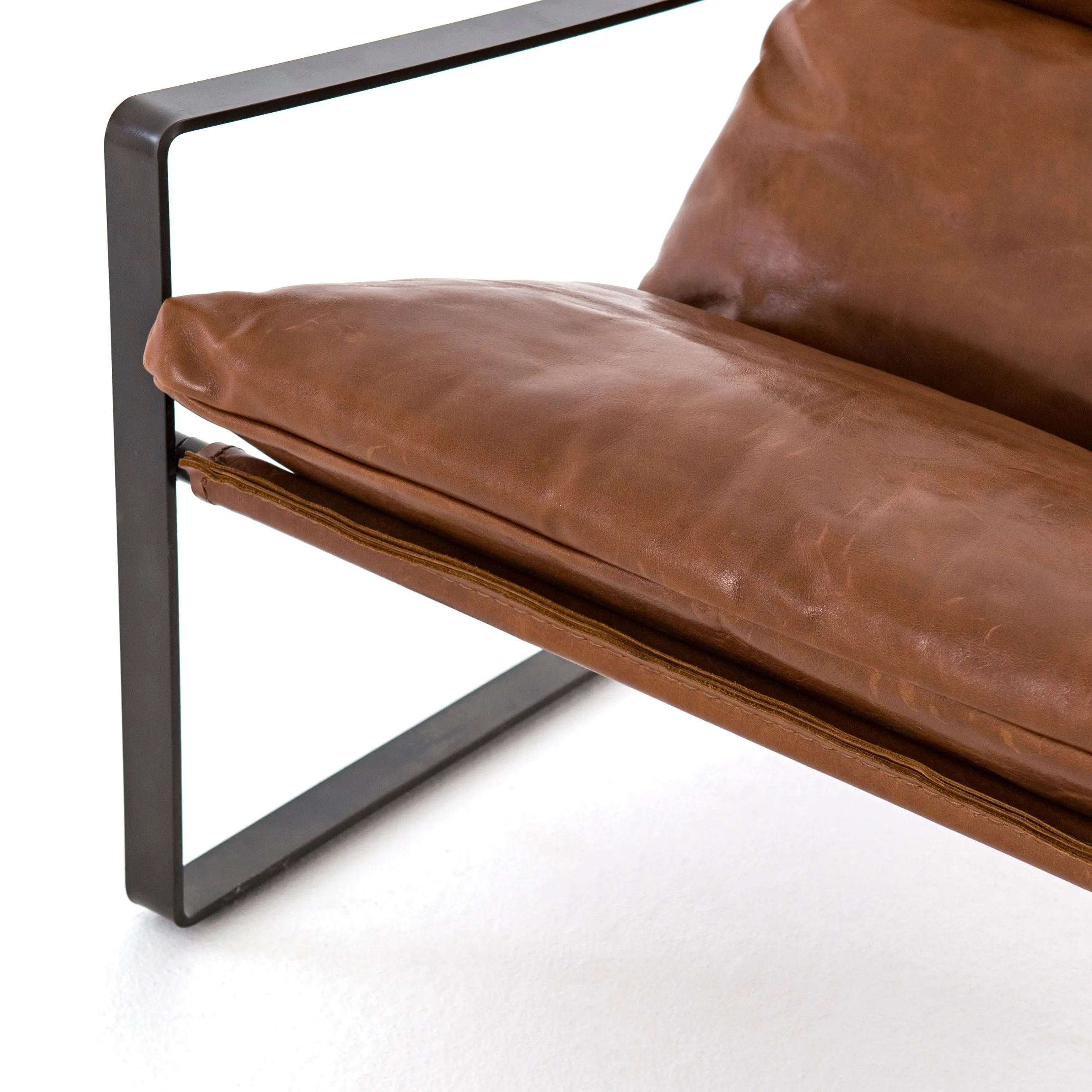 Emmett Leather Sling Chair - Dakota Tobacco