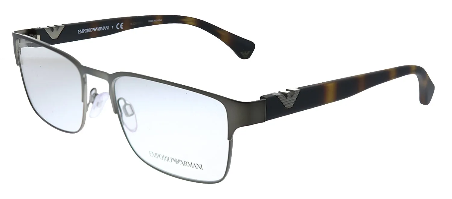 Emporio Armani EA 1027 3003 Square Metal Gunmetal Eyeglasses with Demo Lens