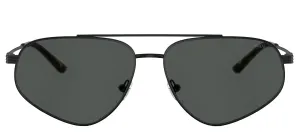 Emporio Armani EA 2156 300187 Pilot Metal Black Sunglasses with Grey Lens