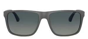 Emporio Armani EA 4033 50604U Square Plastic Grey Sunglasses with Blue Polarized Lens