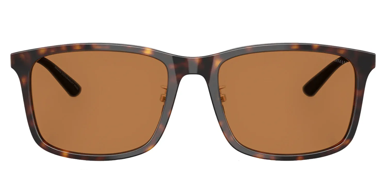 Emporio Armani EA 4241D 502673 Square Metal Havana Sunglasses with Brown Lens