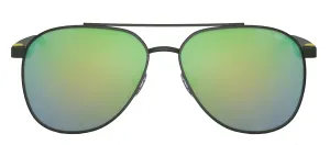 Emporio Armani KIDS EK 2001 30173R Pilot Metal Green Sunglasses with Green Mirror Lens