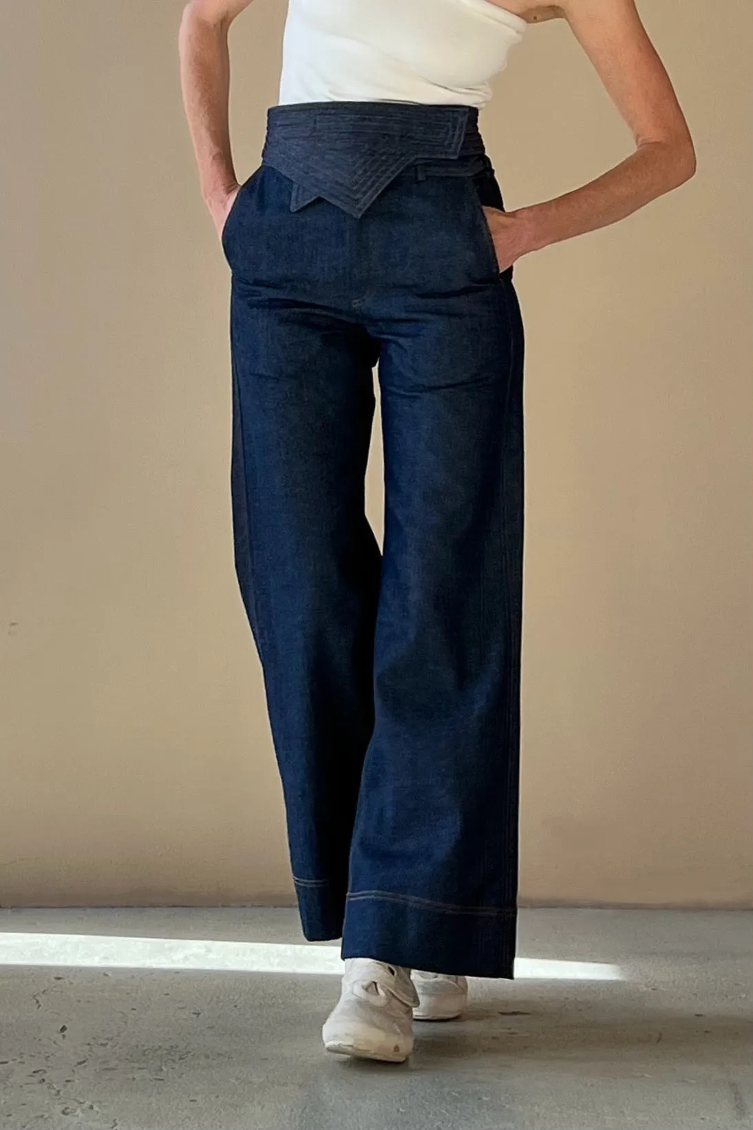Envelope Trousers Indigo Dark Denim {Made to Order}