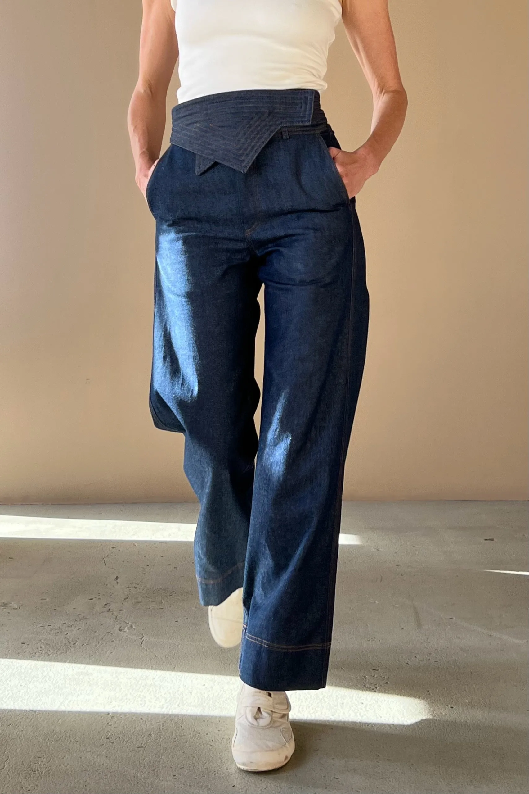 Envelope Trousers Indigo Dark Denim {Made to Order}