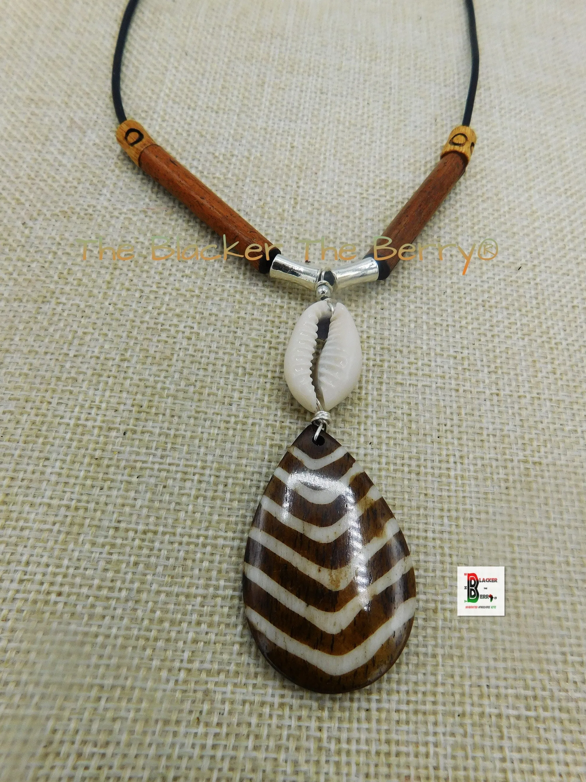 Ethnic Necklace Tribal Women Black Owned Business Cowrie