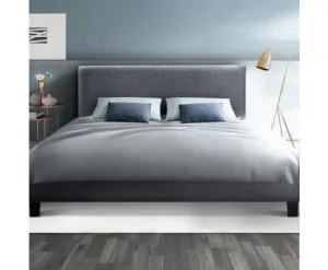 Fabric Bed Frame Headboard - Grey