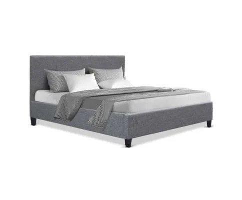 Fabric Bed Frame Headboard - Grey