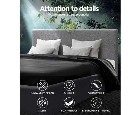 Fabric Bed Frame Headboard - Grey
