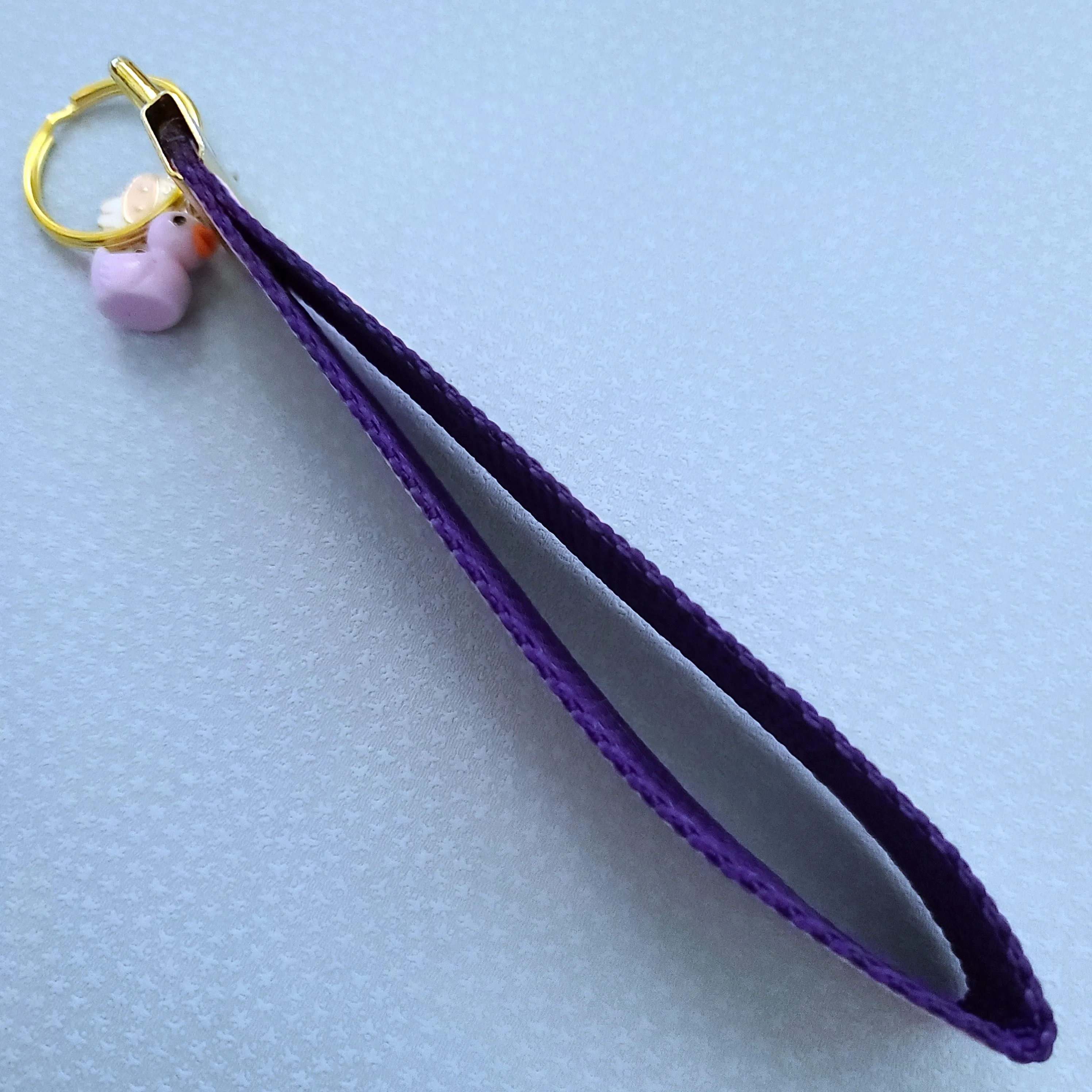 Farm Animals Cuteness Overload on Rose or Yellow Gold Key Chain Fob includes Duck and Cow Charm