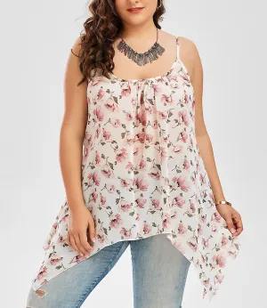 Fashion Sling Print Large Size Vest