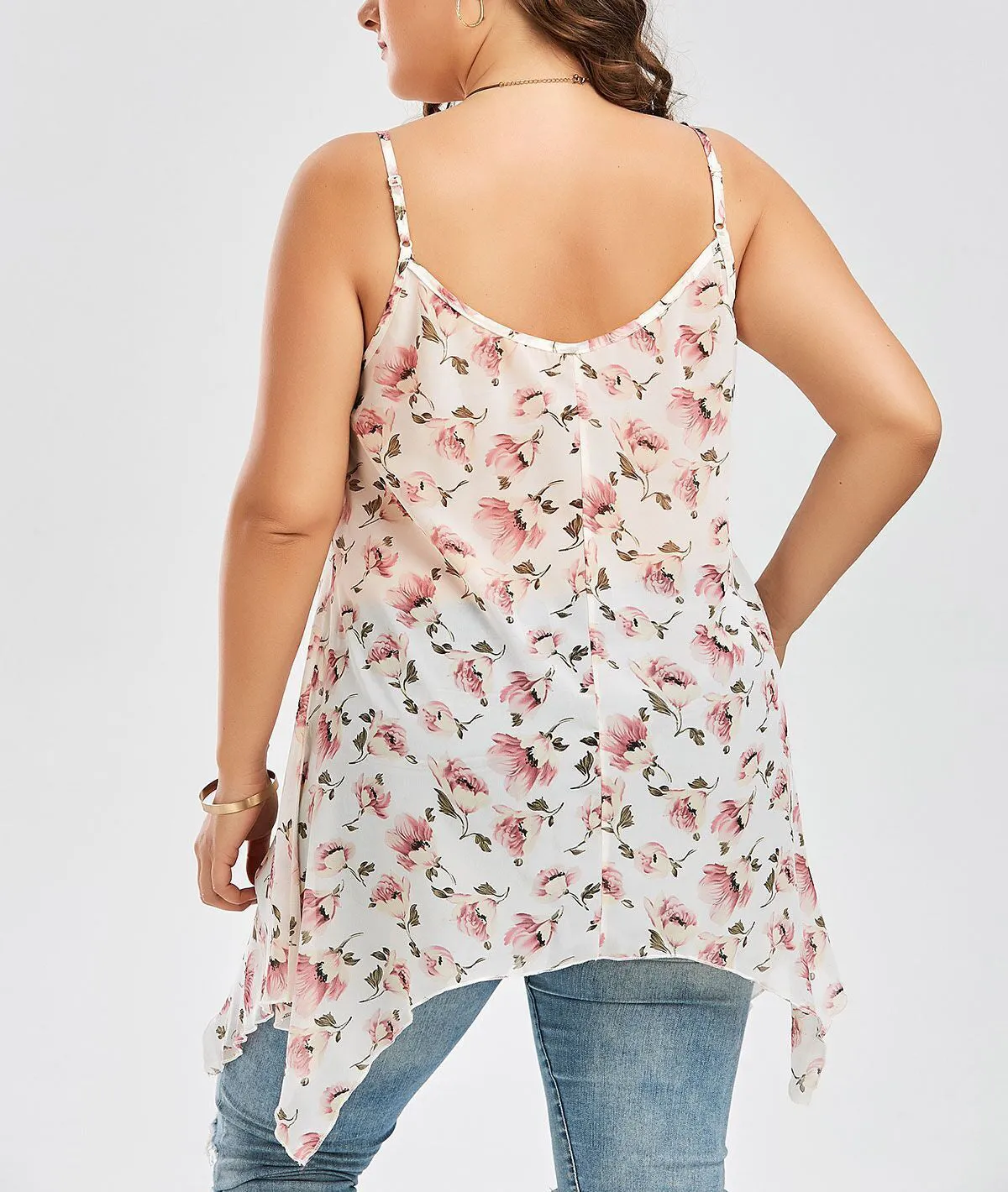 Fashion Sling Print Large Size Vest