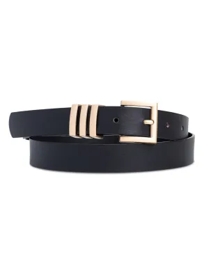 Faux Leather Effect Belt with Metallic Loops