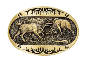 Fighting Elk Buckle