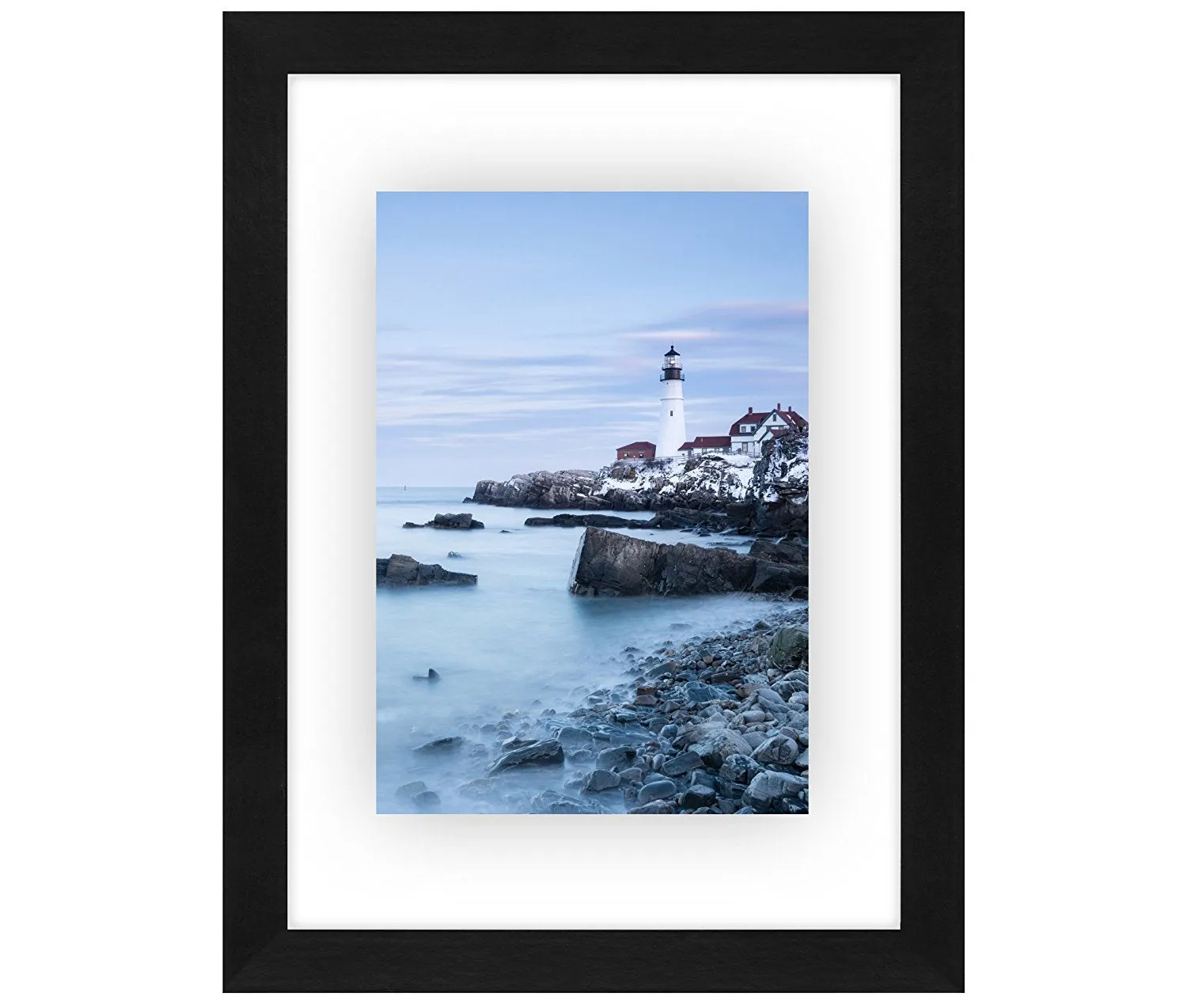 Floating Frame - Modern Picture Frame Designed to Display a Floating Photograph, Black