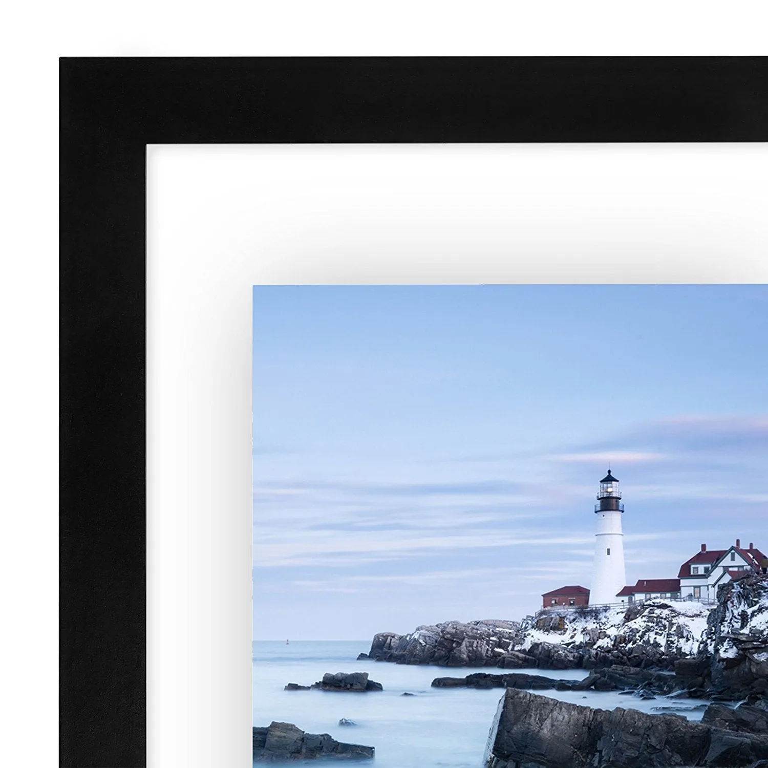 Floating Frame - Modern Picture Frame Designed to Display a Floating Photograph, Black