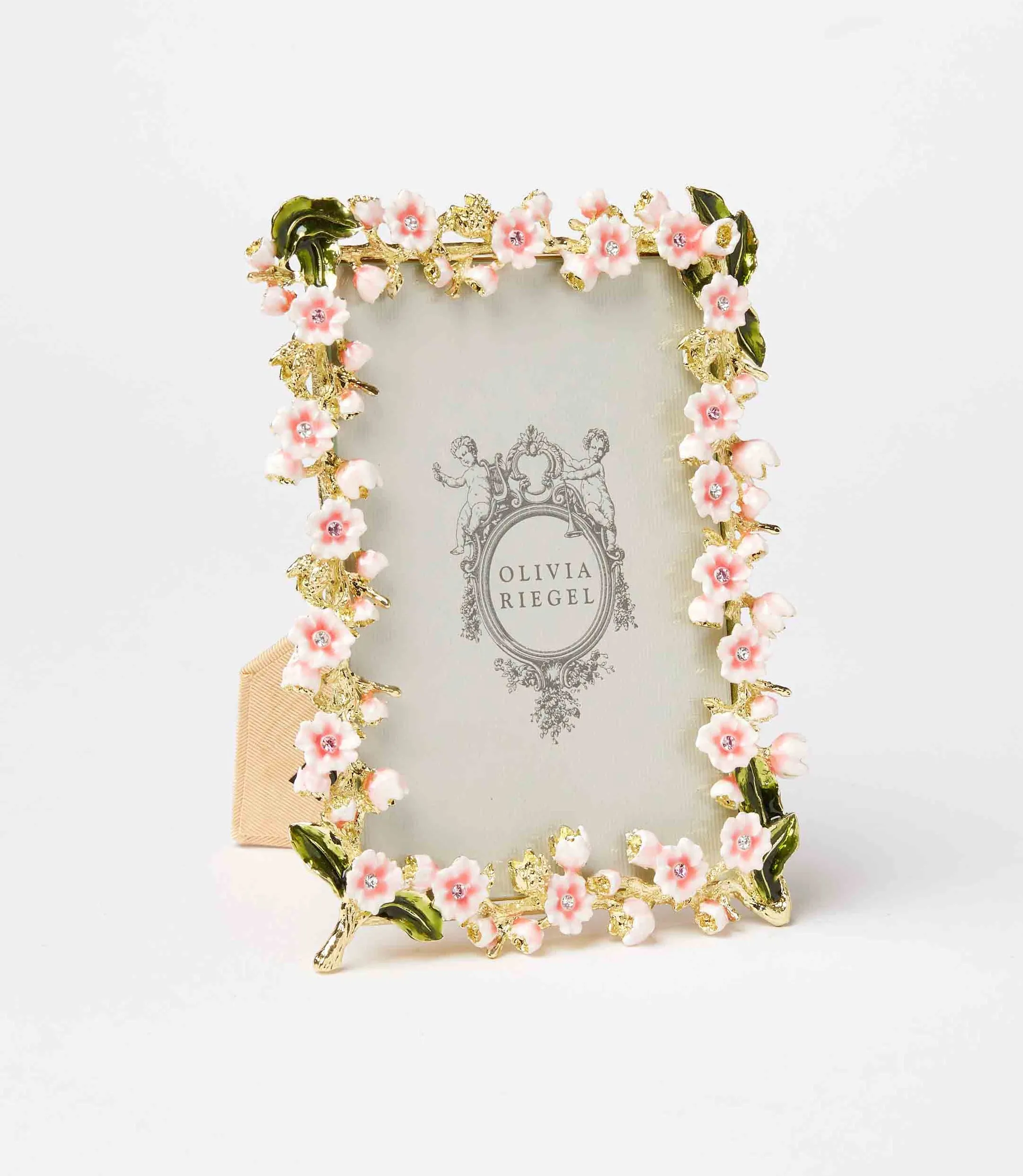 Floral Enamel And Crystal Frame