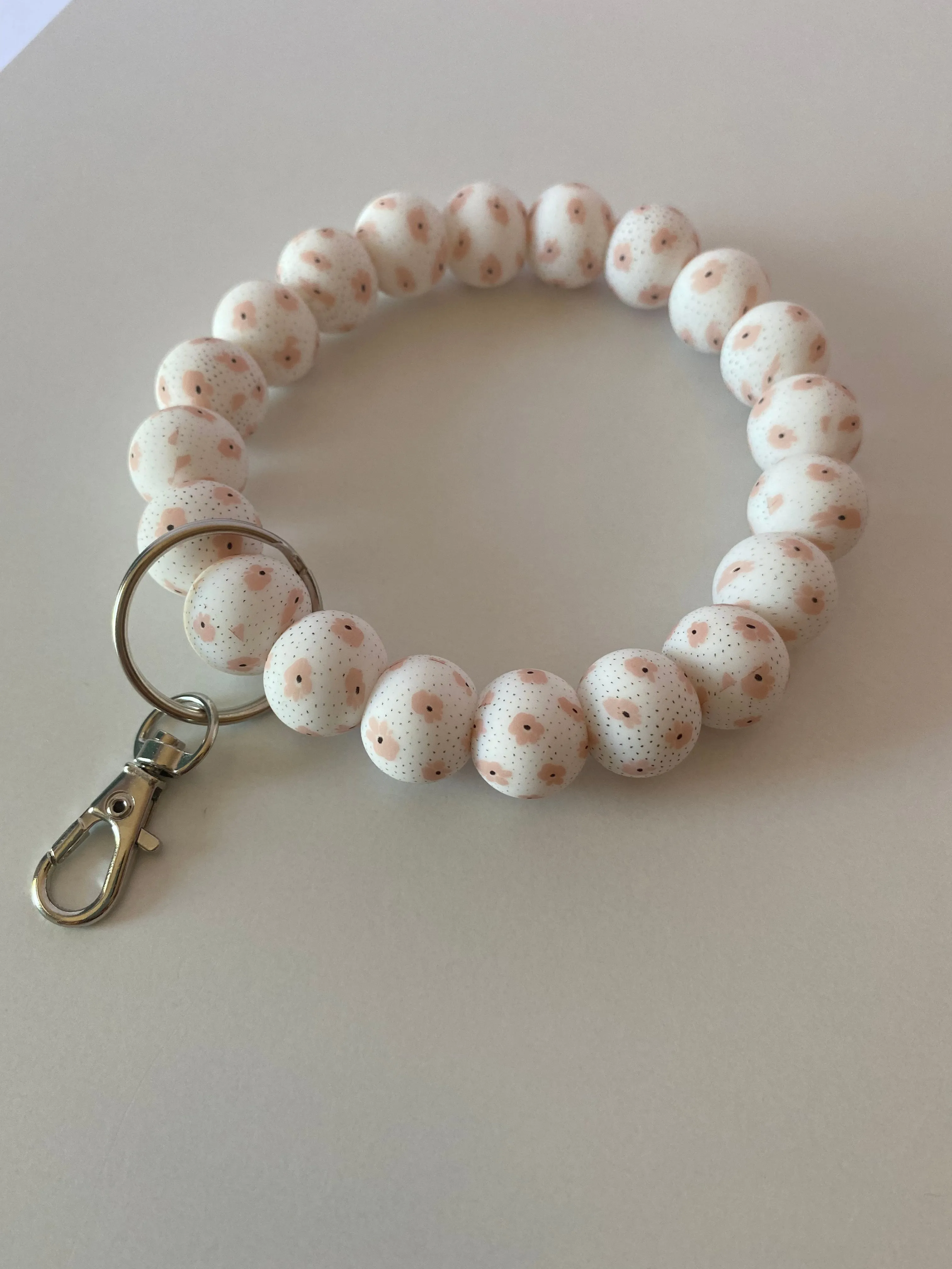 “Floral Print” Wristlet Keychain