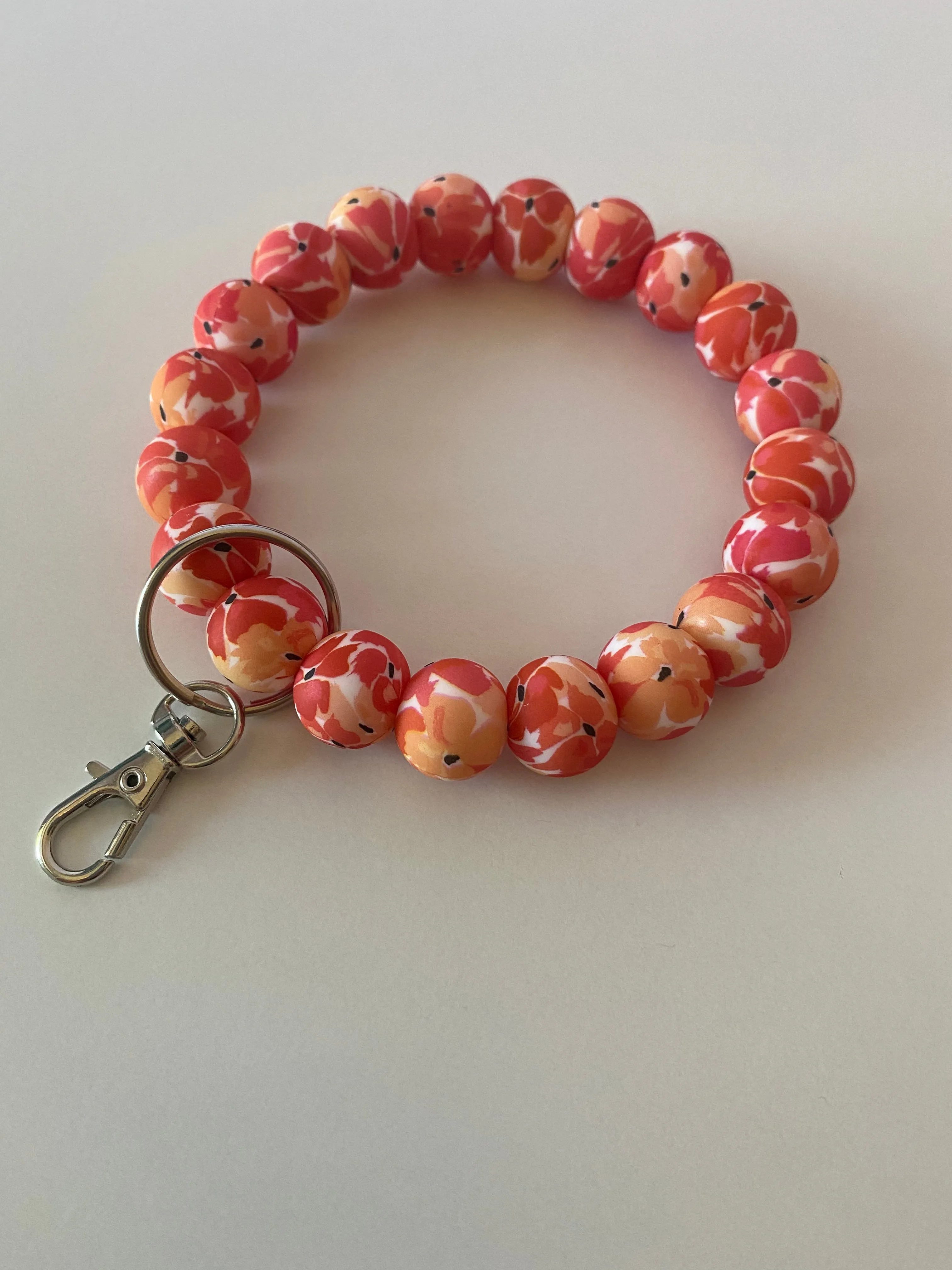 “Floral Print” Wristlet Keychain