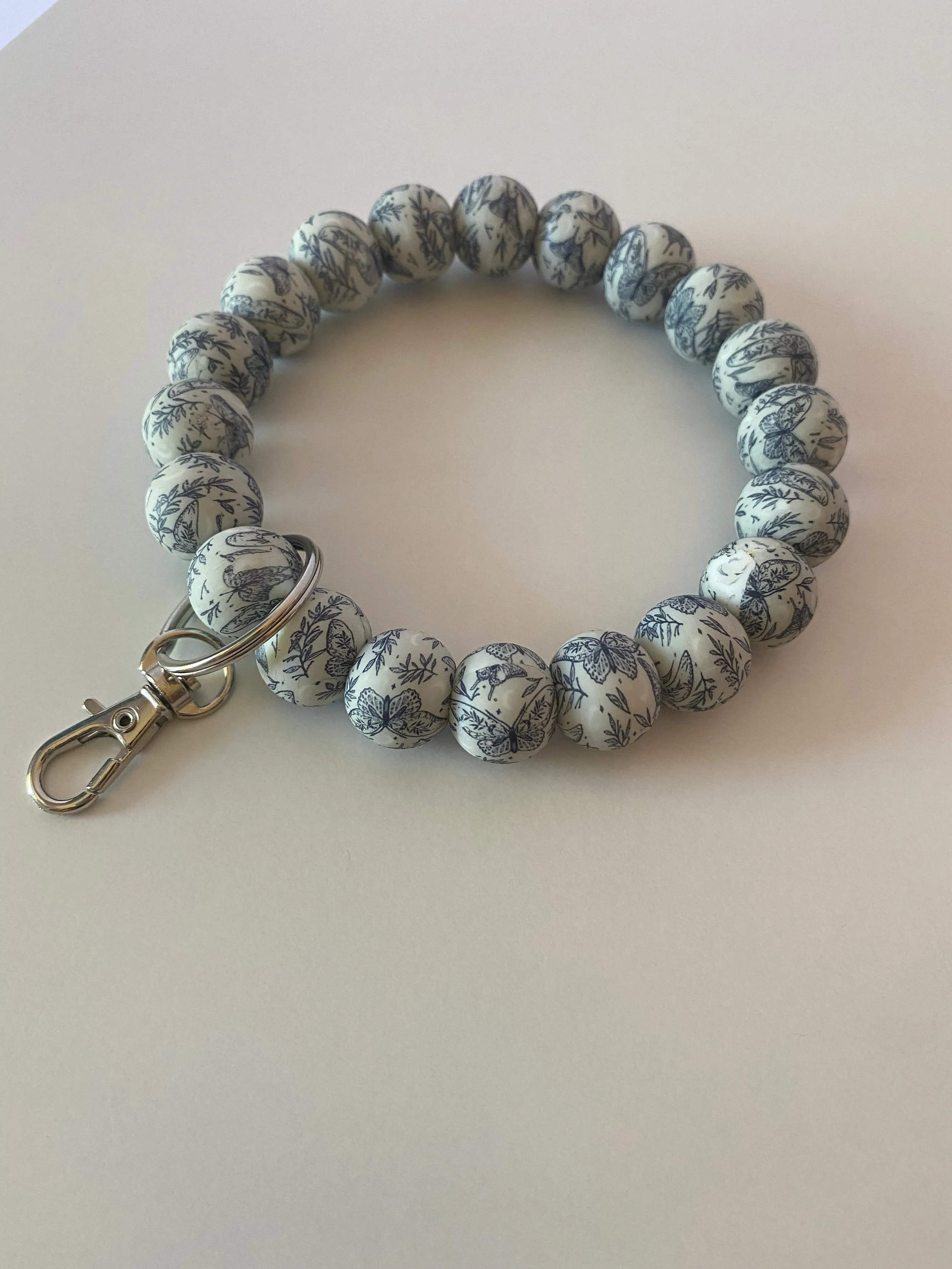 “Floral Print” Wristlet Keychain