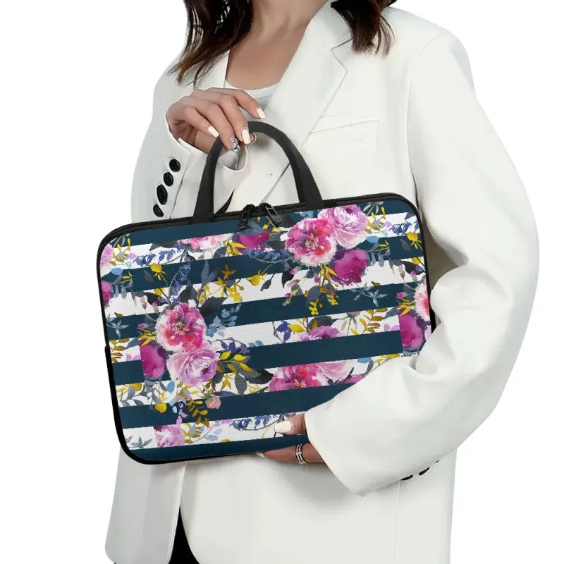 Floral Stripes Laptop Case - Preorder - ETA Early Aug. 2024