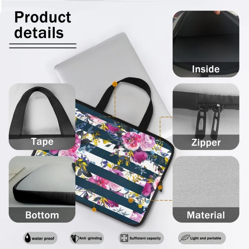 Floral Stripes Laptop Case - Preorder - ETA Early Aug. 2024