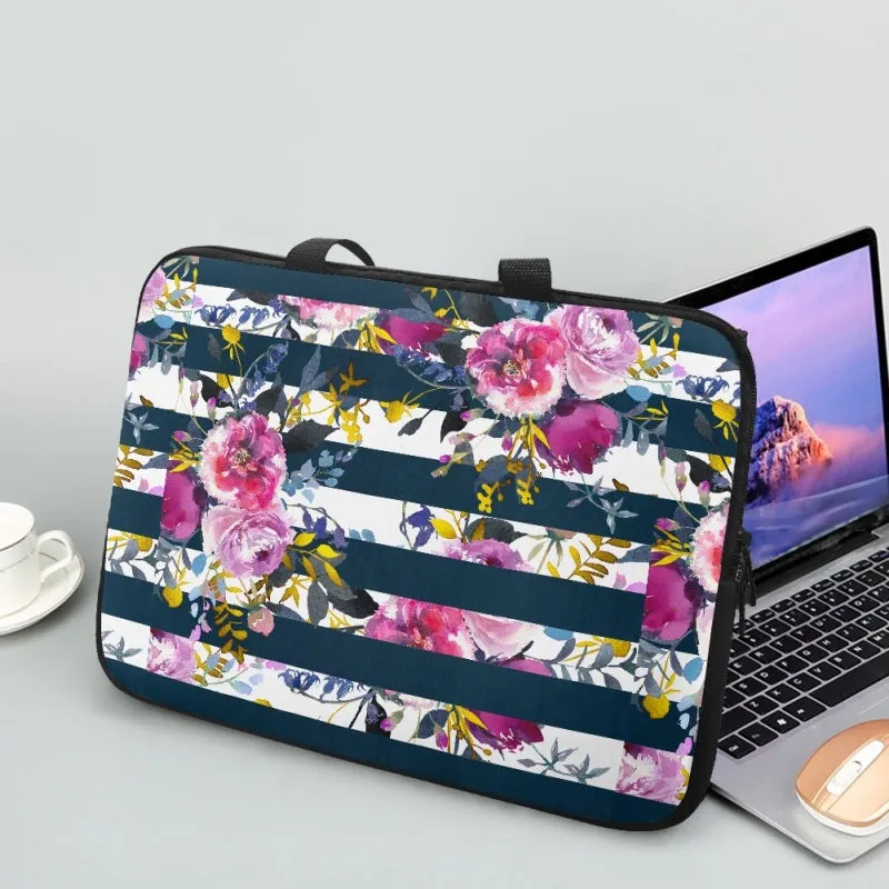 Floral Stripes Laptop Case - Preorder - ETA Early Aug. 2024