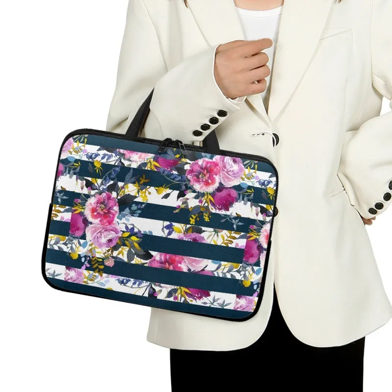 Floral Stripes Laptop Case - Preorder - ETA Early Aug. 2024