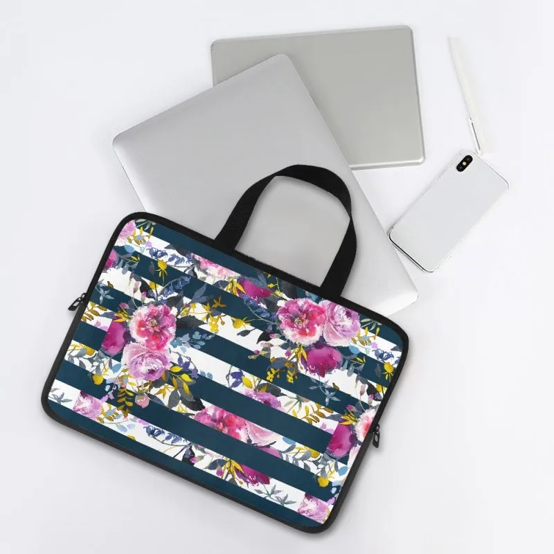 Floral Stripes Laptop Case - Preorder - ETA Early Aug. 2024