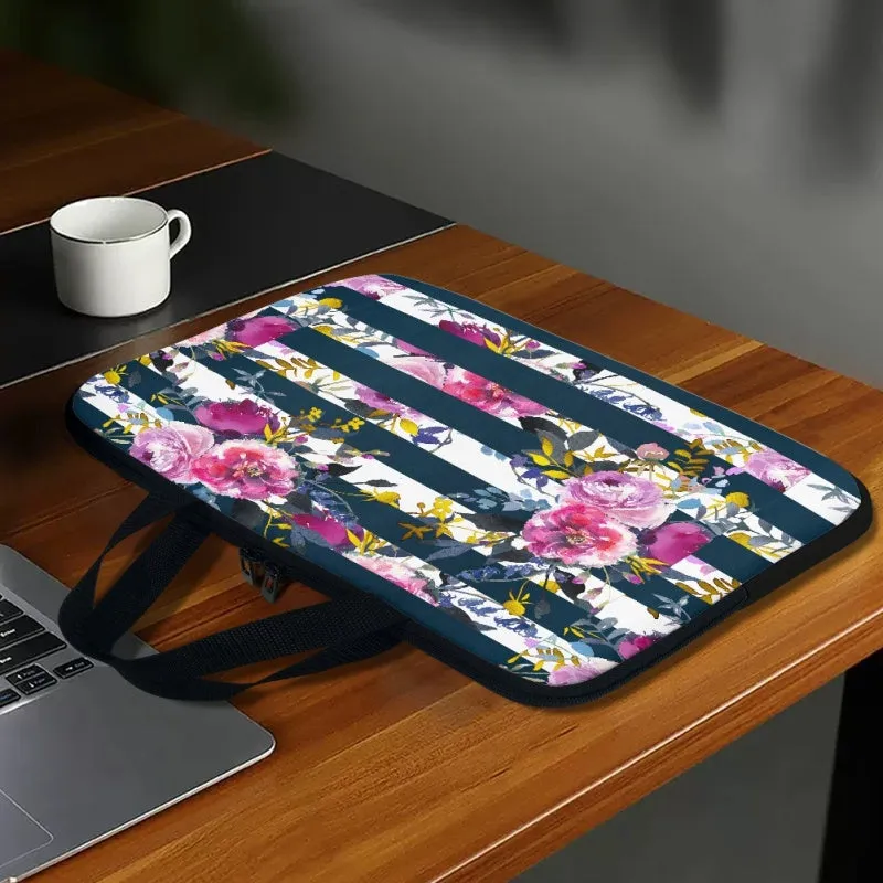 Floral Stripes Laptop Case - Preorder - ETA Early Aug. 2024