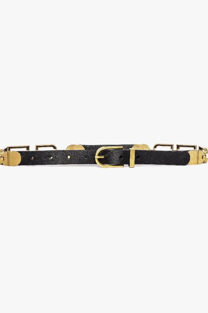Frame - Art Deco Chain Belt in Black