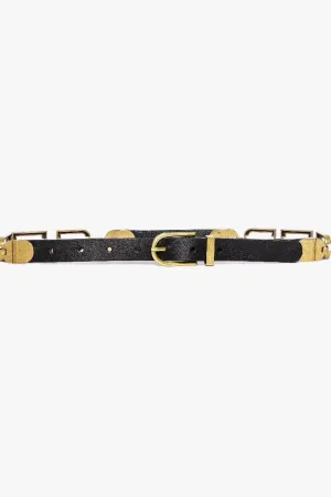 Frame - Art Deco Chain Belt in Black