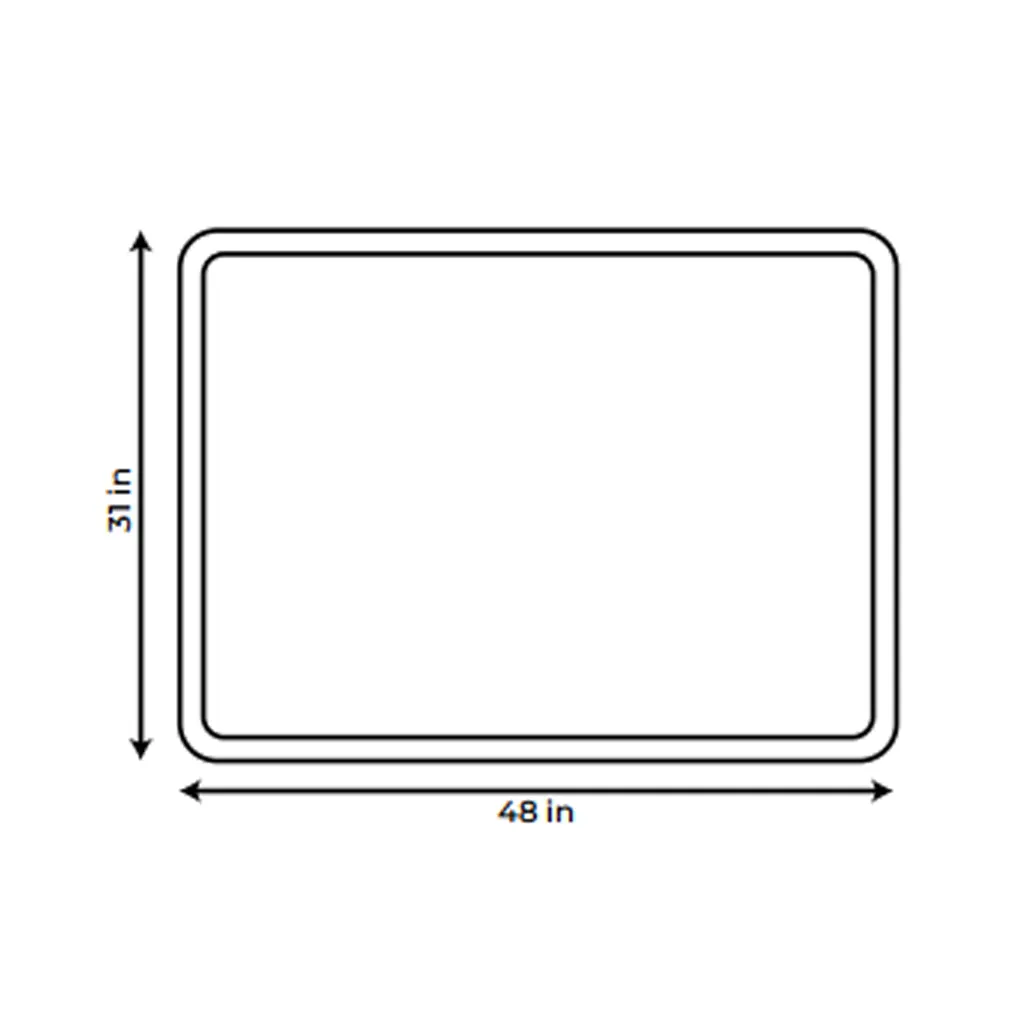 Frame Led Vanity Mirror - Wall Mount - 48" Aluminum/Matt Black