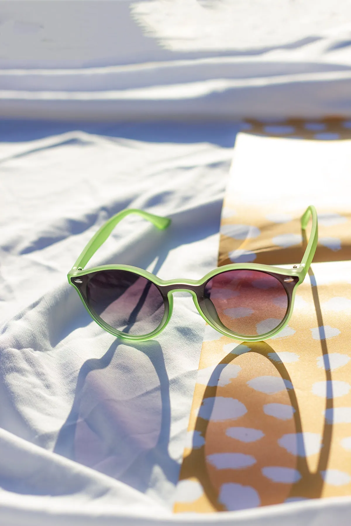 Front Lens Rounded Classic Pin Sunglasses