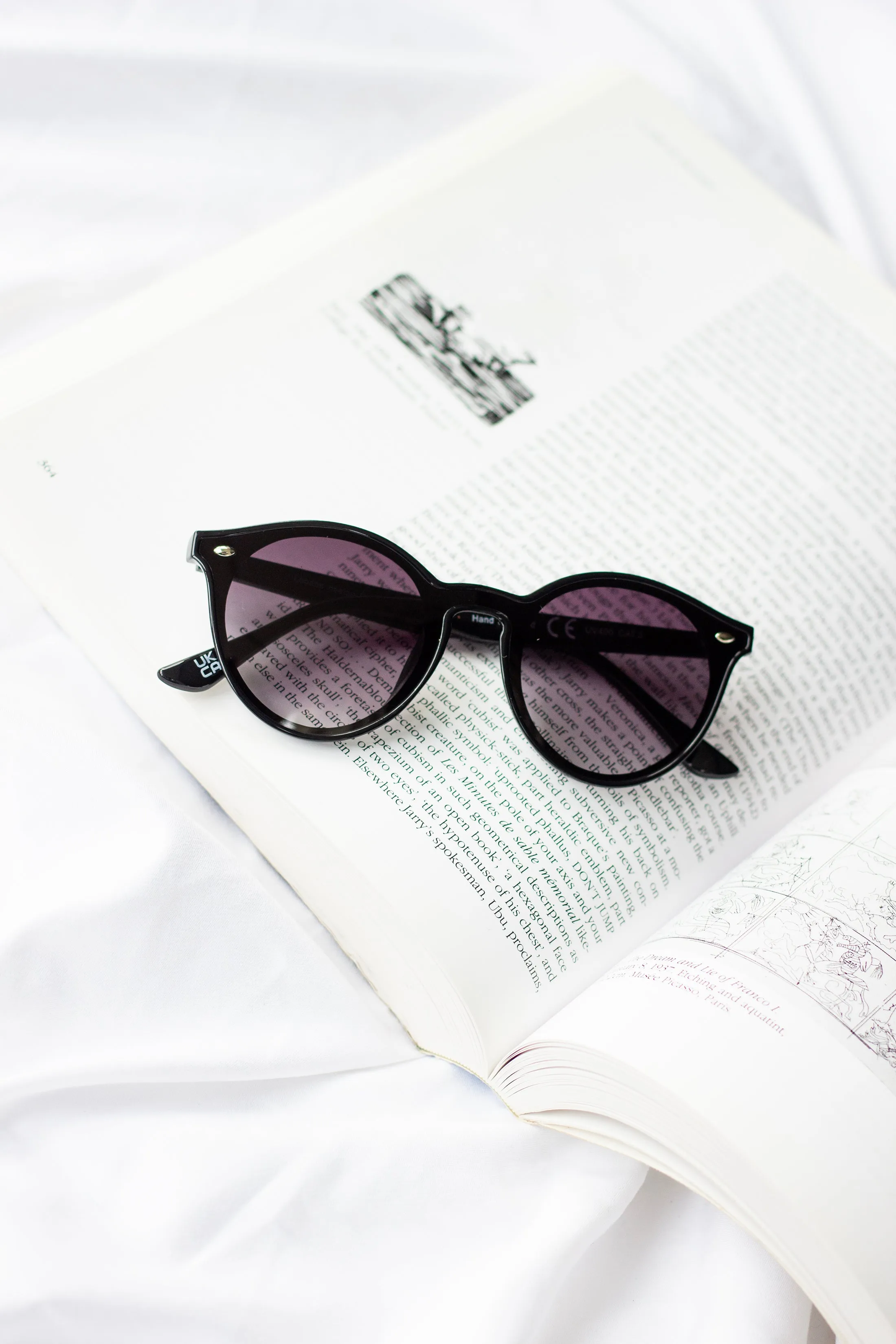 Front Lens Rounded Classic Pin Sunglasses