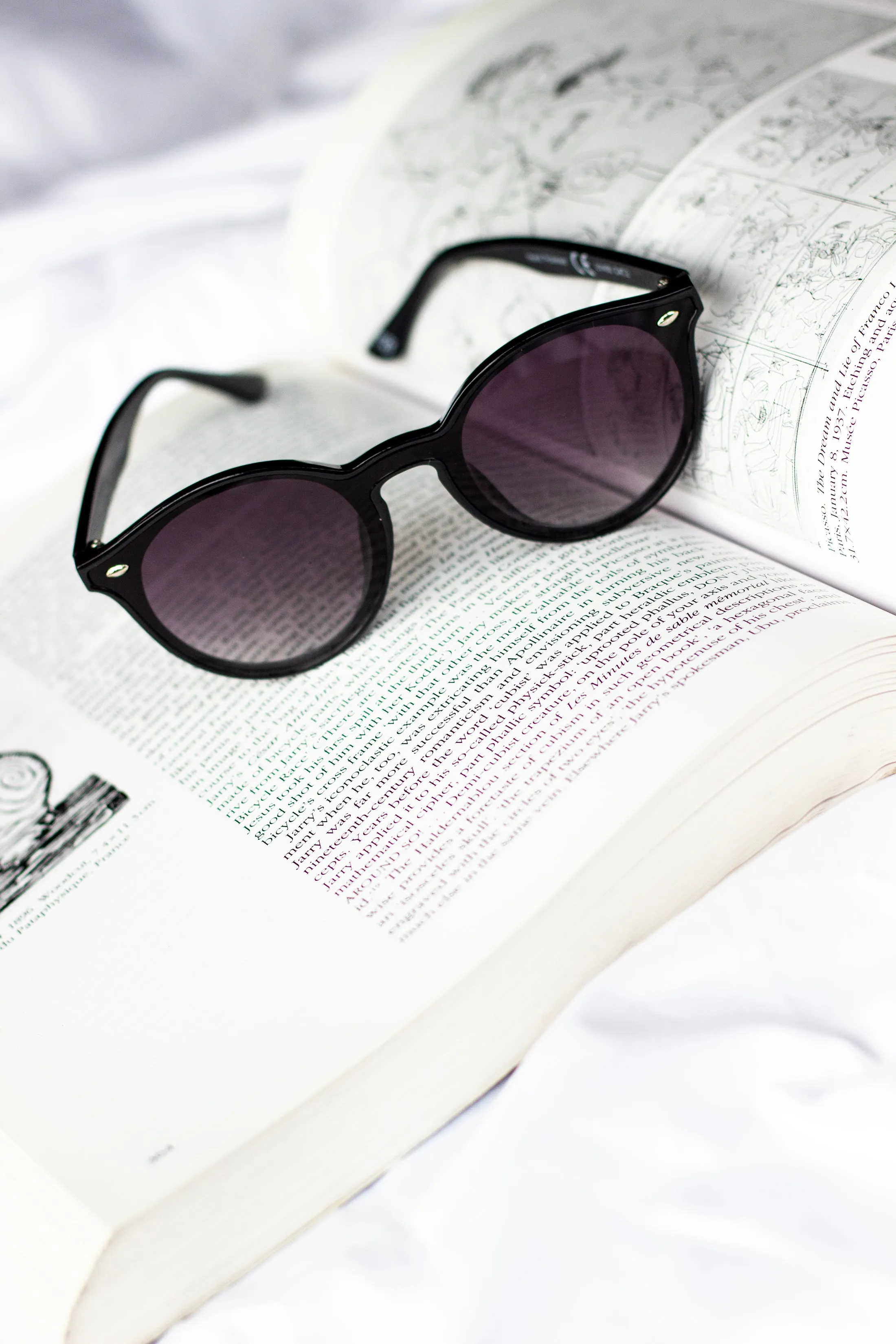 Front Lens Rounded Classic Pin Sunglasses
