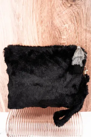 Fuzzy wristlet