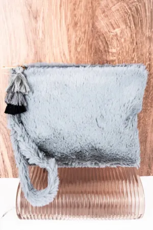 Fuzzy wristlet