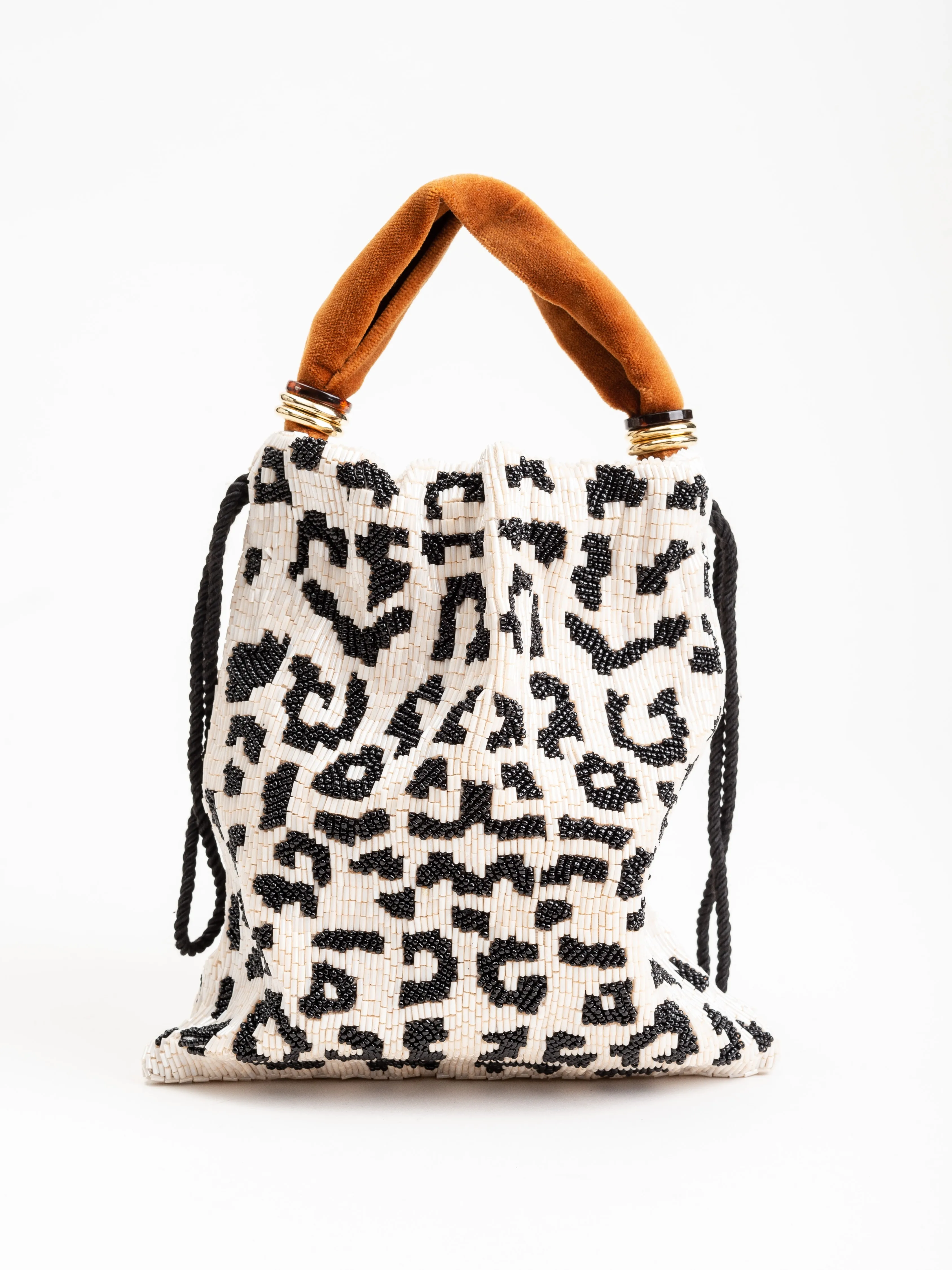 gala wristlet - black and white spot