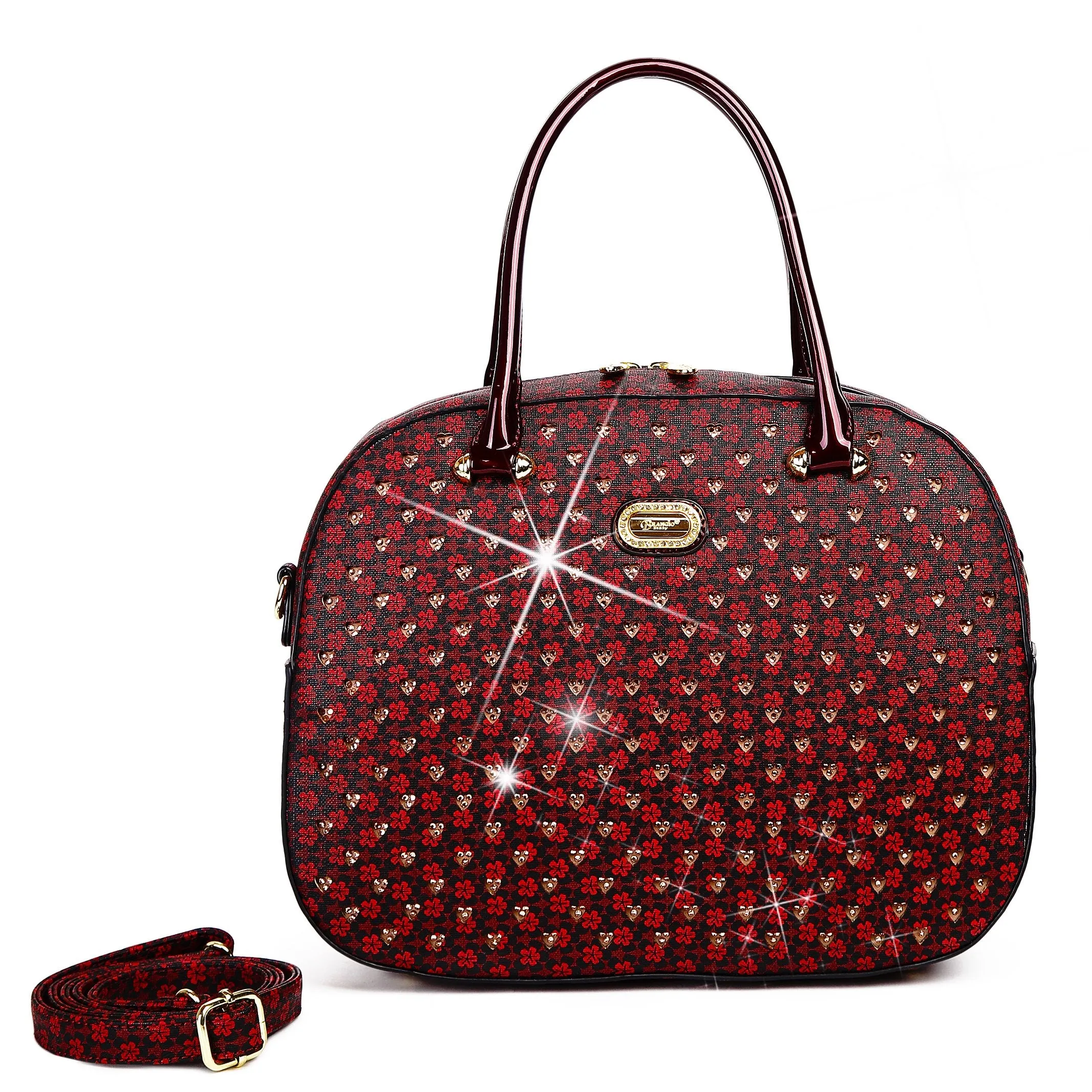 Galaxy Stars Crystal Stud Overnight Travel Bag [RLO8329]
